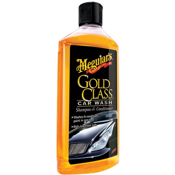 Die Premium-Formel von Meguiar's, die Ihren Lack wäscht und pflegt. Reinigender Schaum und reichhaltige Pflegemittel hinterlassen einen glatten, glänzenden Lack, an dem das Wasser einfach abperlt. Der Lack trocknet schneller und erhält einen strahlenden Hochglanz. Wirkt rückfettend. Ideal auf mit Gold Class Wax versiegelten Lacken.