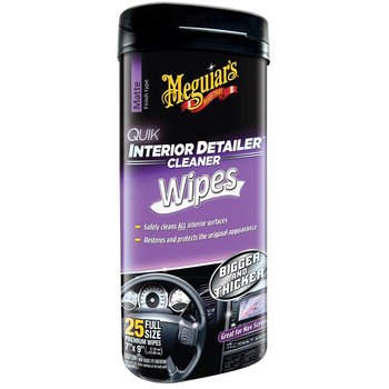 Meguiar's Quick Interior Detailer Cleaner Wipes, 30 pcs